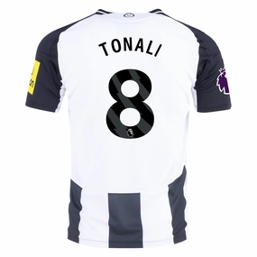 Adidas Newcastle United Authentic Sandro Tonali Home Jersey w/ EPL Patch 24/25 (Black/White) Street Flex