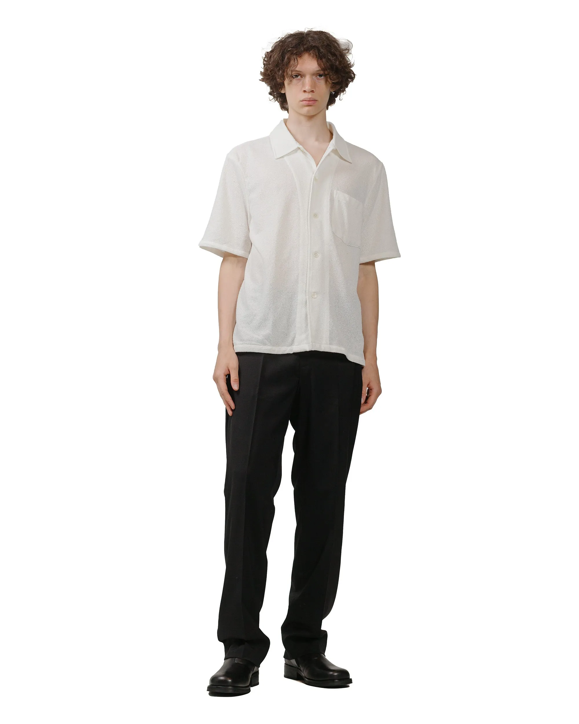 High-Quality Material Urban Edge Our Legacy Box Shirt Shortsleeve White Boucle