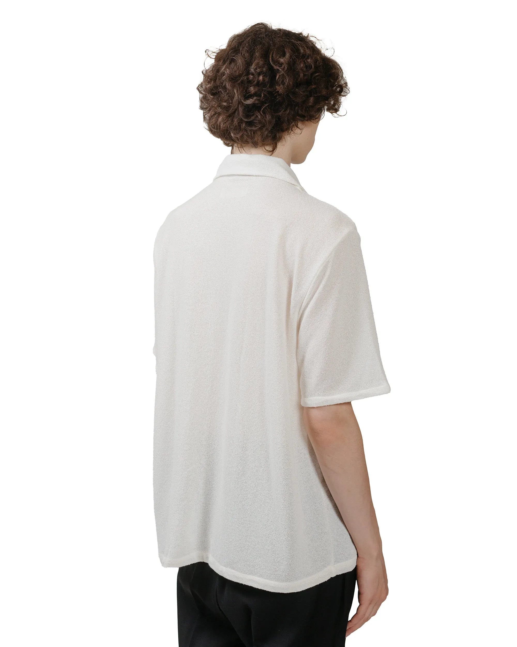 Our Legacy Box Shirt Shortsleeve White Boucle Eco Friendly Material