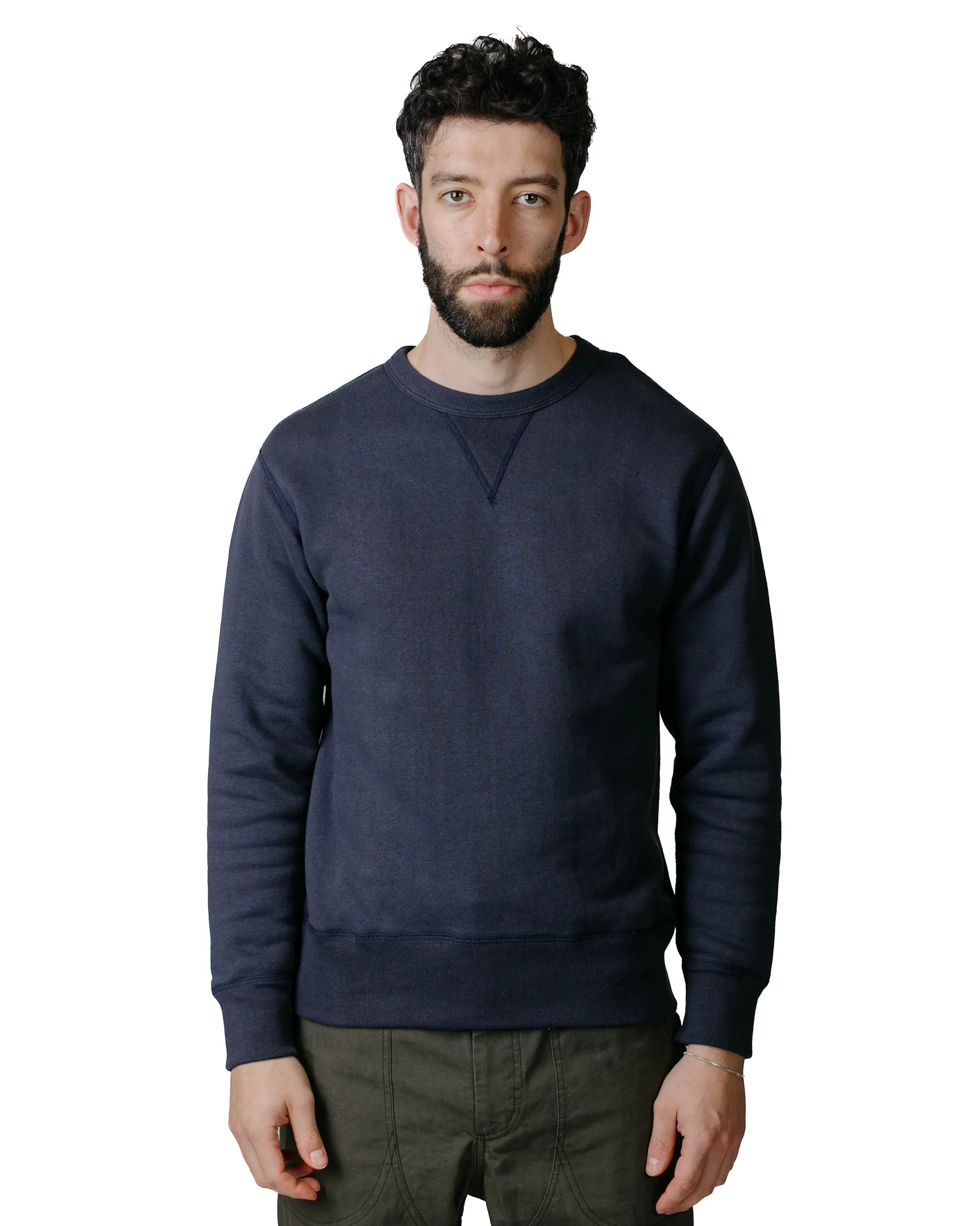 The Real McCoy??s MC13111 Sweatshirt / Loop Wheel Navy Trendy Look product customization
