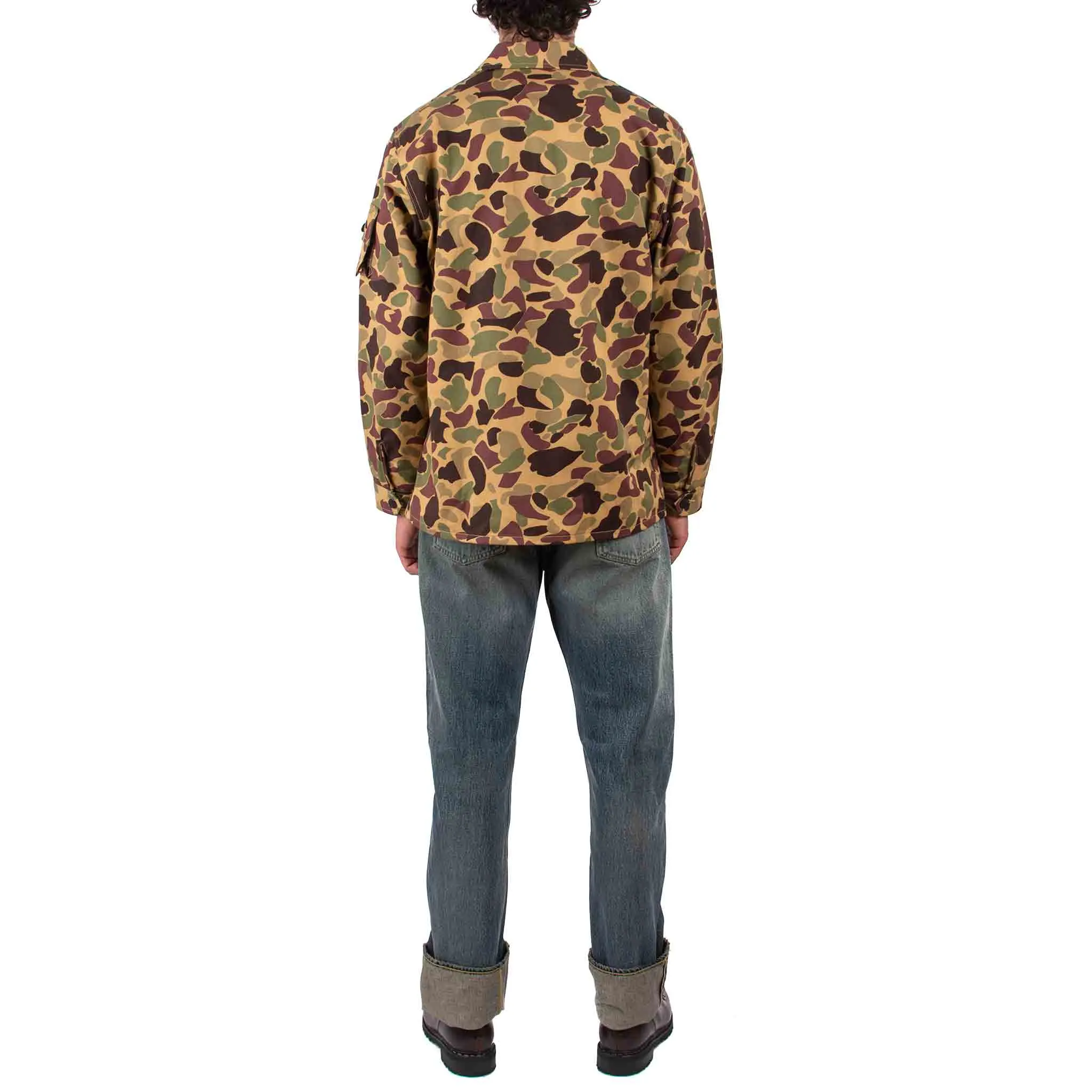 The Real McCoy's MJ21013 Beo Gam Camouflage Shirt Beige Durable Stitching