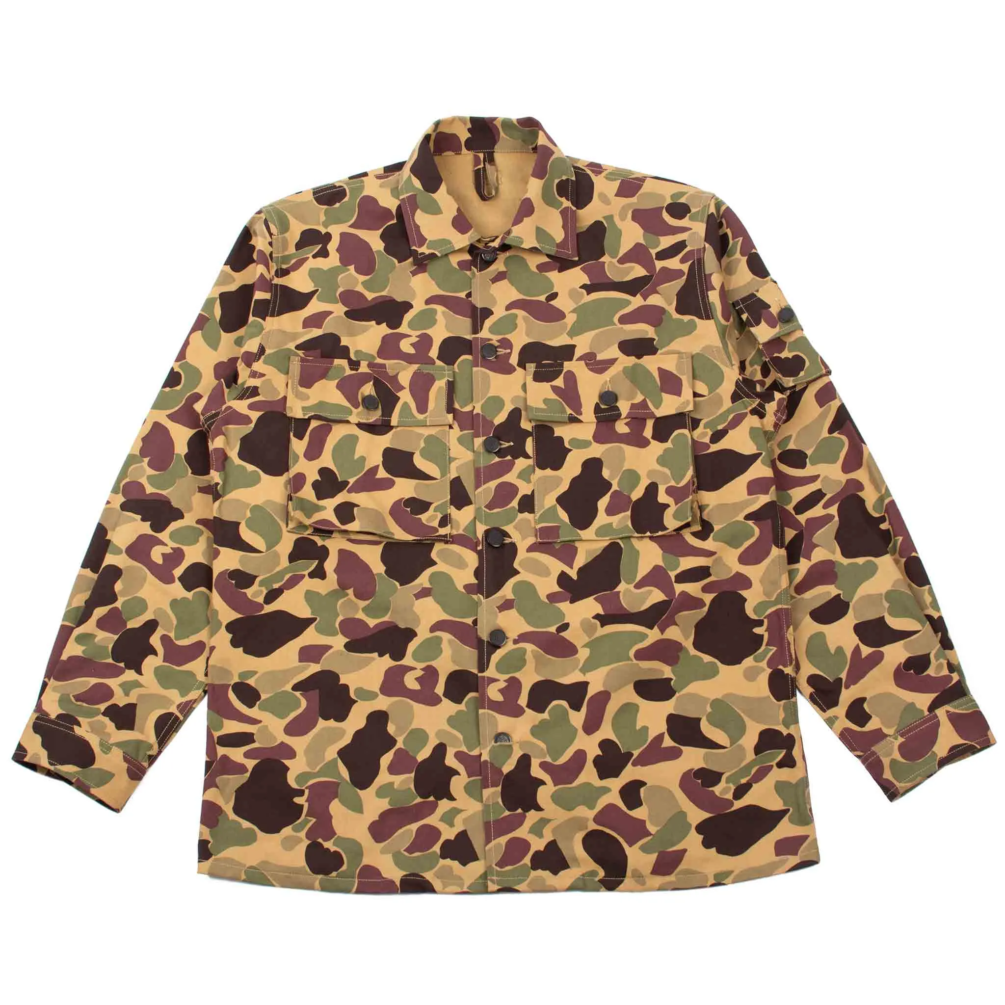 Plaid Design The Real McCoy's MJ21013 Beo Gam Camouflage Shirt Beige