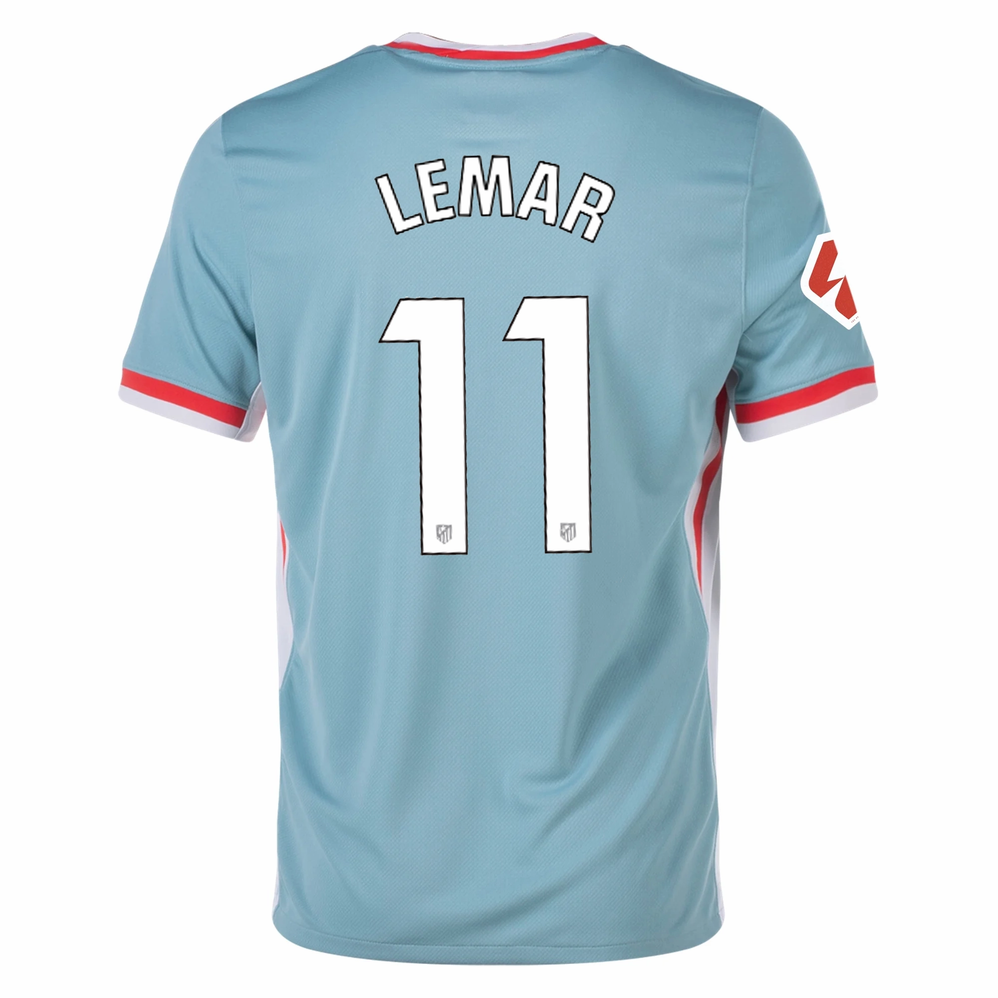 Tactile Surface Weave Nike Atletico Madrid Thomas Lemar Away Jersey w/ La Liga Patch 24/25 (Cannon/Phantom/Light Crimson)