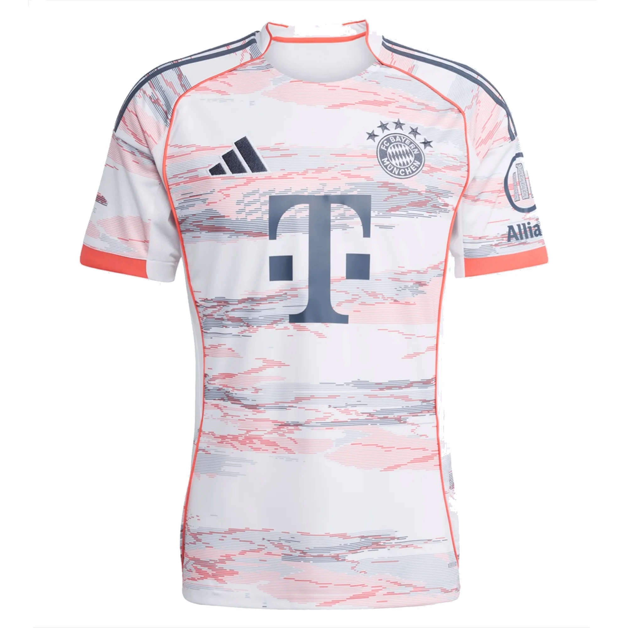 adidas Bayern Munich Away Jersey 25/26 (White/Red) Low Impact Dye Process