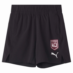 Junior's State Of Origin Queensland Maroons 2025 Training Shorts Performance Layer