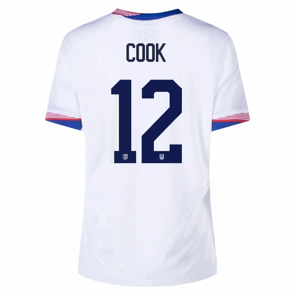 Nike Womens United States Alana Simone Cook Home Jersey 24/25 (White) Abrasion resistant Stretchable Seams