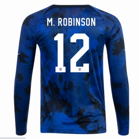 Street Active Nike United States Miles Robinson Long Sleeve Away Jersey 22/23 (Bright Blue/White)