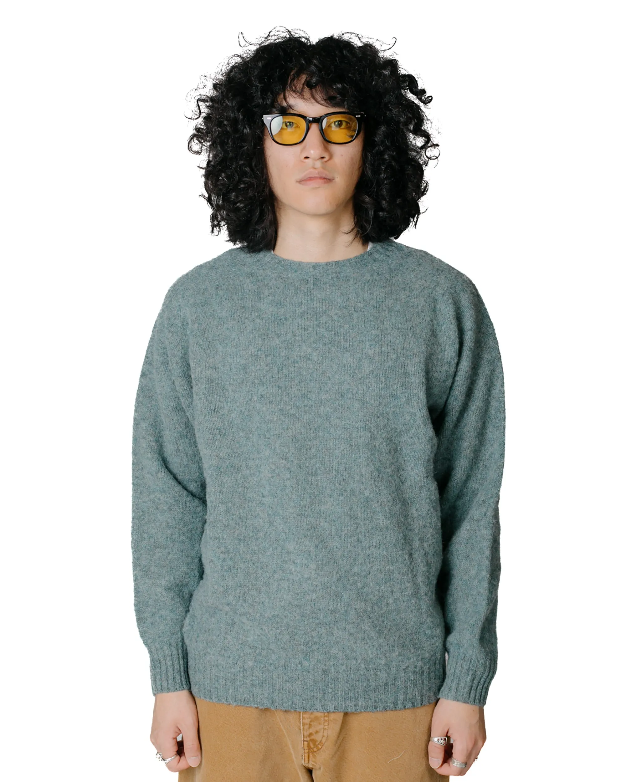 Essential Relaxed Functional Layer Lost & Found Shaggy Sweater Graphite Green