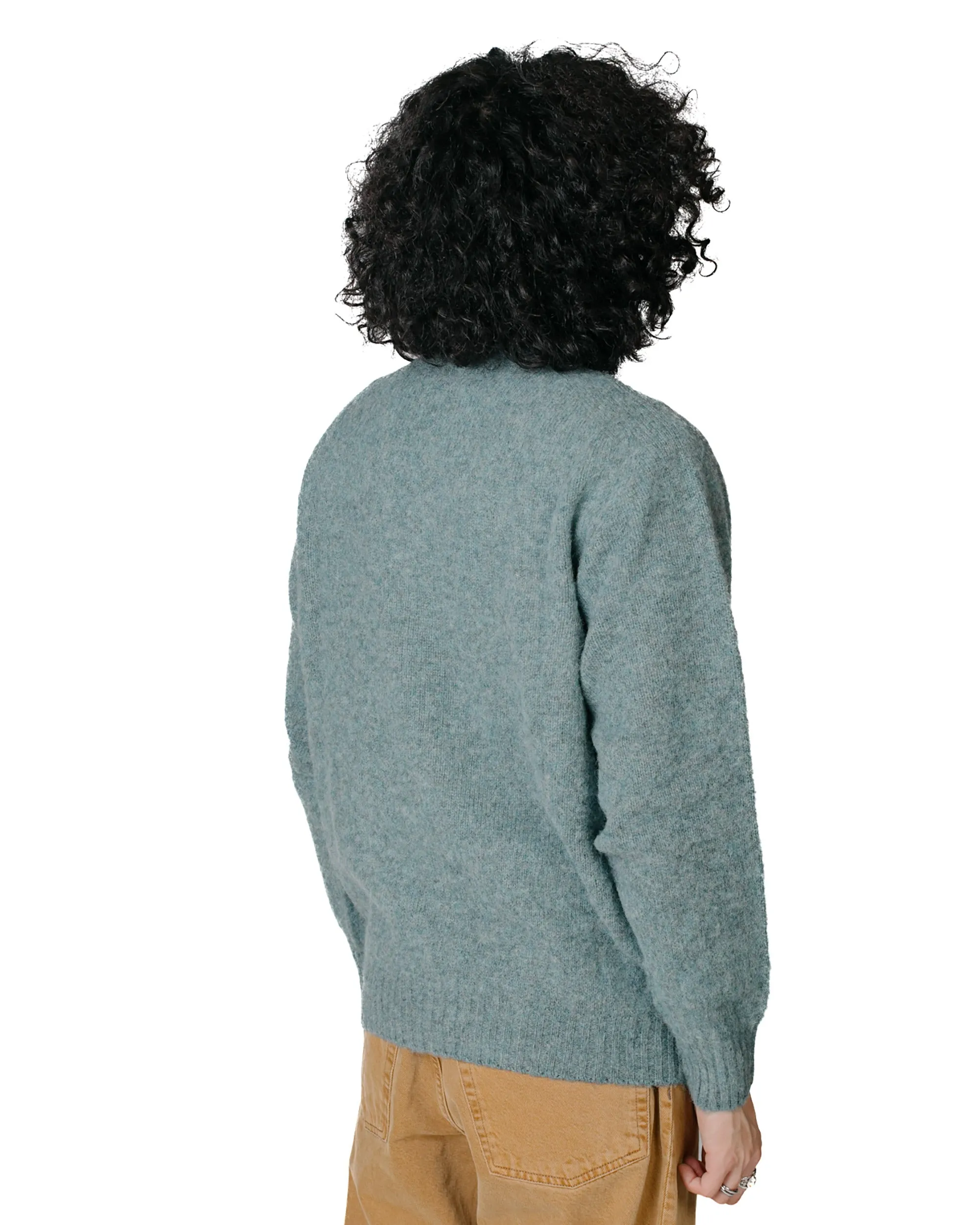Lost & Found Shaggy Sweater Graphite Green Loose Fit
