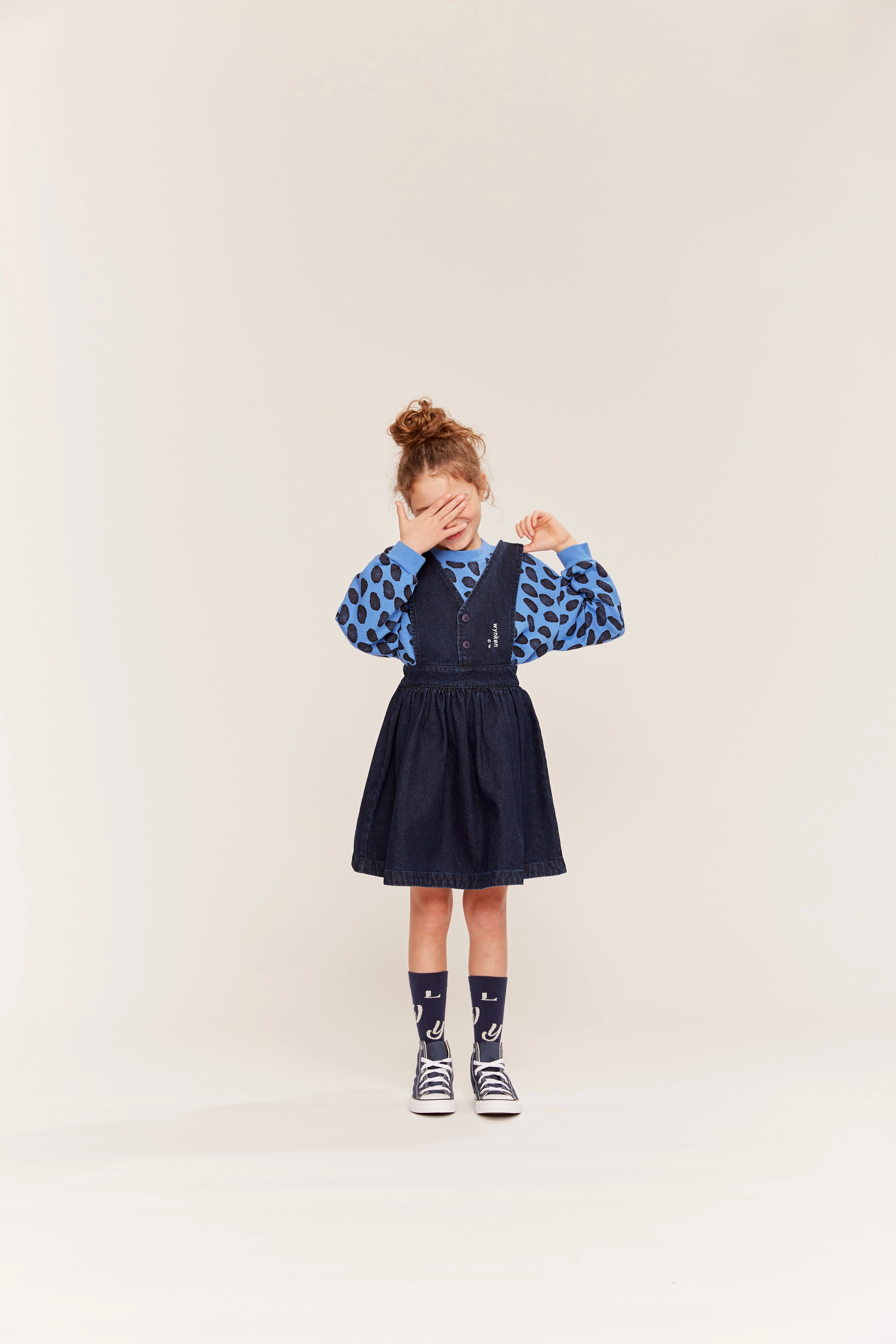 Wynken Annka Pinafore Denim, Rinse Wash Tall Girl