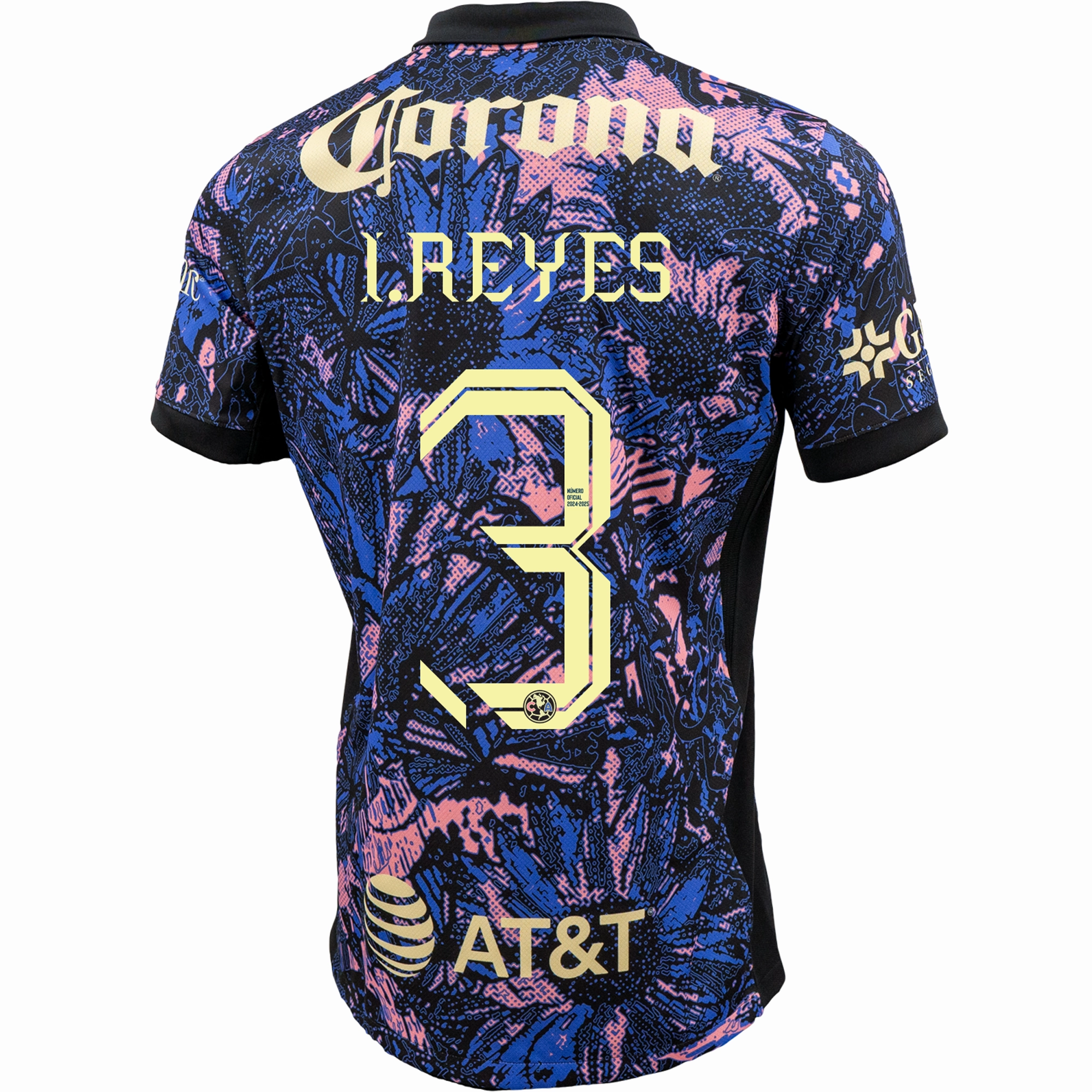 Nike Club America Israel Reyes Third Jersey 24/25 (Medium Blue/Black/Lemon Chiffon) Dynamic Style High Motion