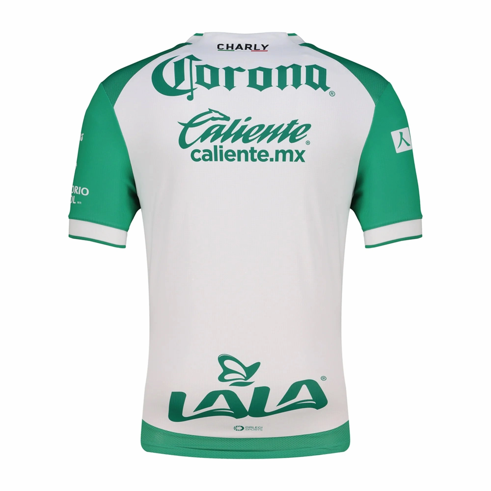 Simple Layer Hidden Pocket Design Charly Men's Santos Laguna Home Jersey 25/26 (Green/White)