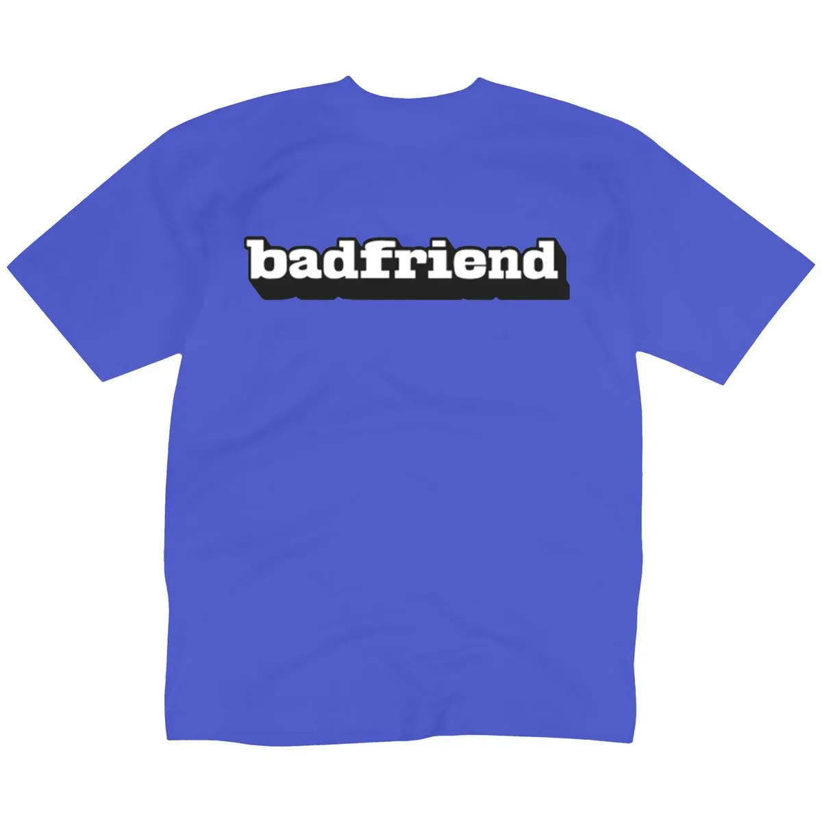 Badfriend "Bar Logo S/S Tee" M - Neon Blue RollUp Sleeves