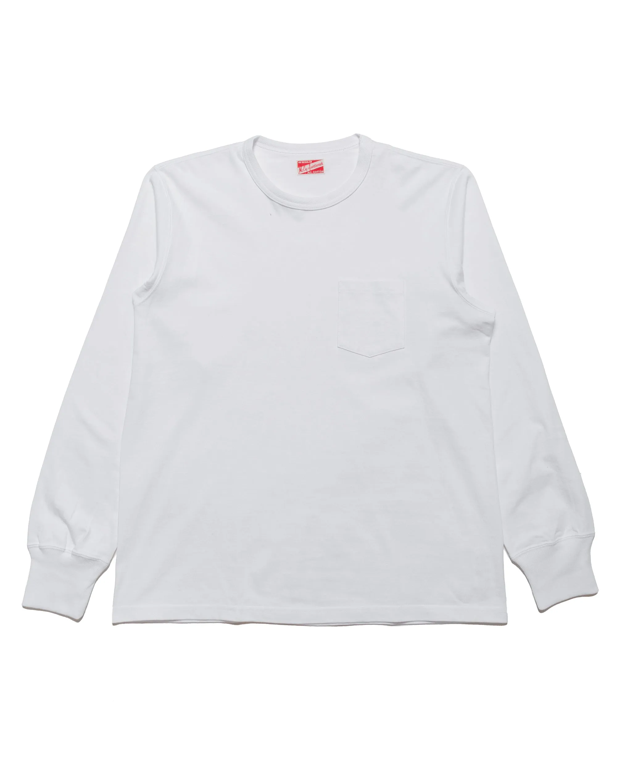 Chic Casual Wear The Real McCoy's MC24019 Pocket Tee L/S White