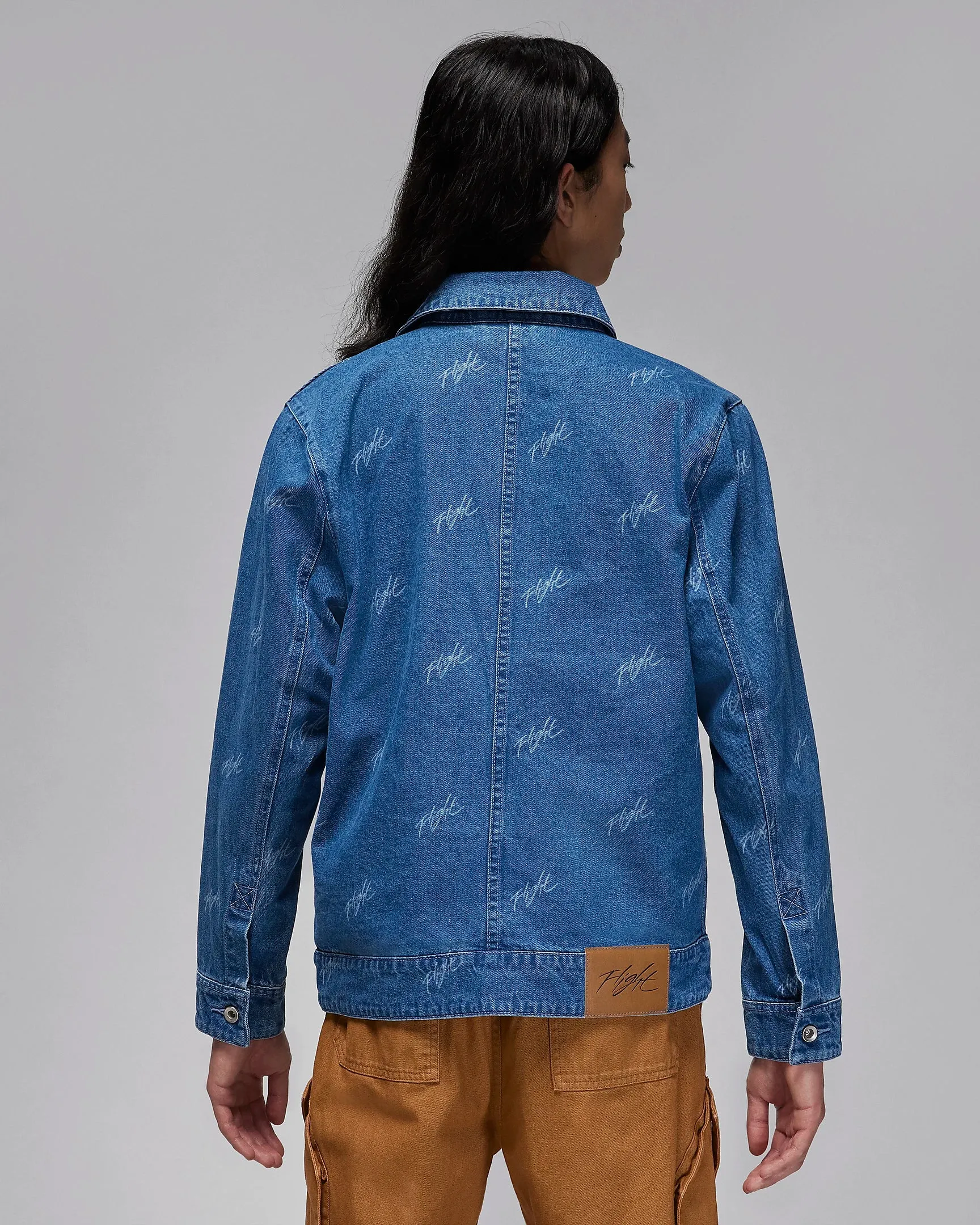 Denim Cool WaterRepellent Jordan "Flight Heritage Denim Jacket" M - Blue Grey