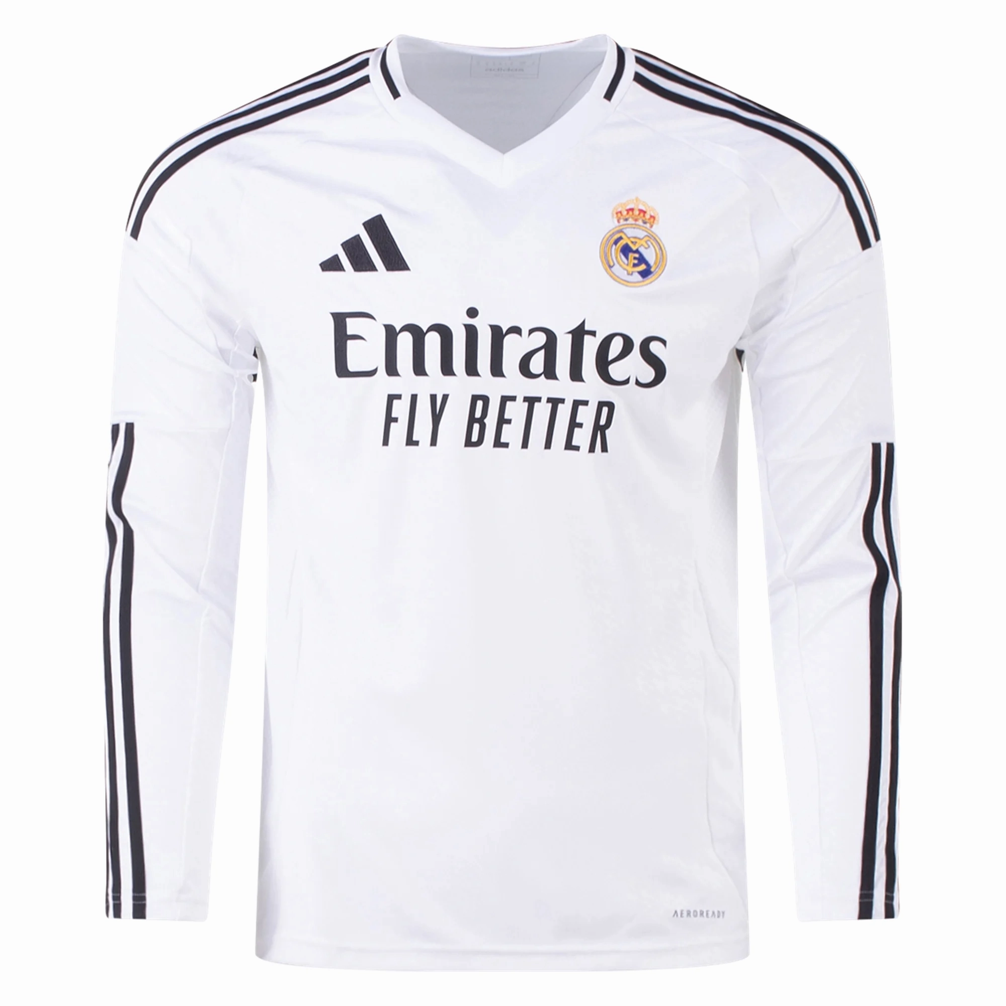 adidas Real Madrid Long Sleeve Home Jersey 24/25 (White) Move Support