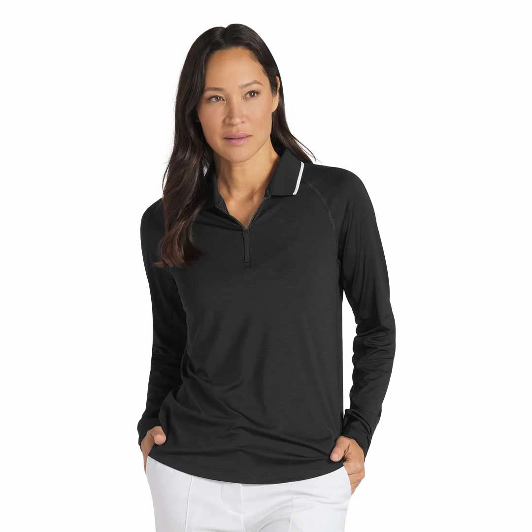 Puma - Women's YouV Long Sleeve Polo (537499 01) Flex Foam Reinforced Anti Pilling Treatment